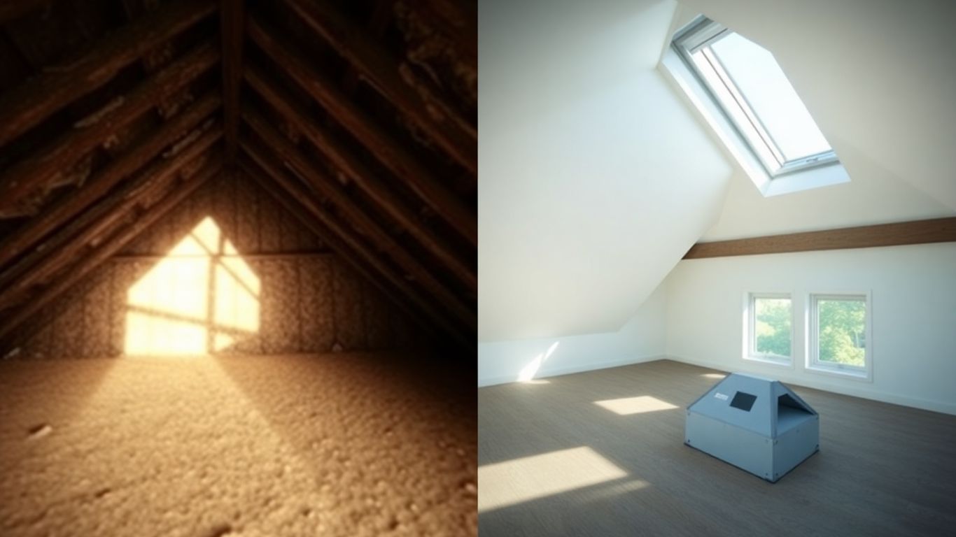 Attic insulation versus loft ventilation, showing damp prevention.